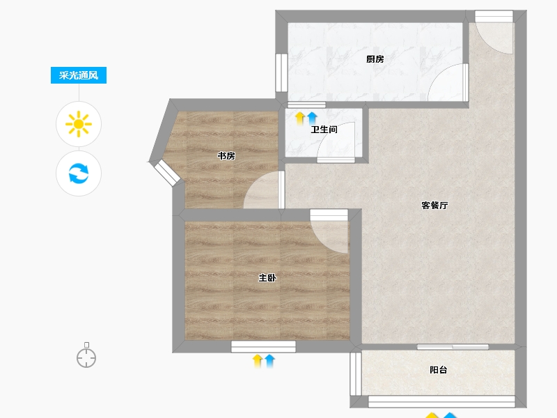 广东省-深圳市-青湖山庄-43.90-户型库-采光通风