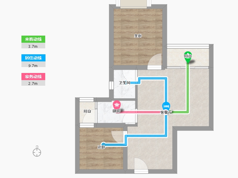 广东省-深圳市-龙景花园-42.96-户型库-动静线