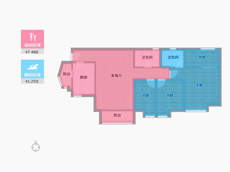 广东省-深圳市-田心庆云花园-78.30-户型库-动静分区