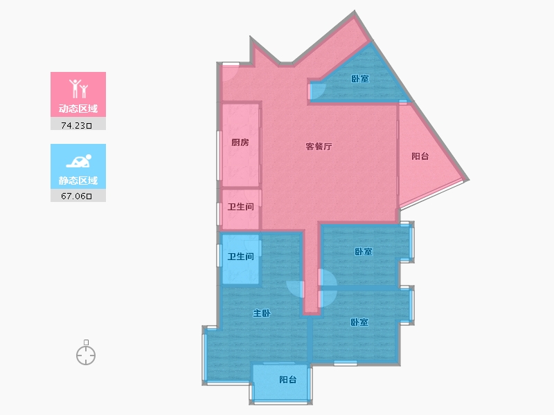 广东省-深圳市-锦绣花园四期-126.58-户型库-动静分区