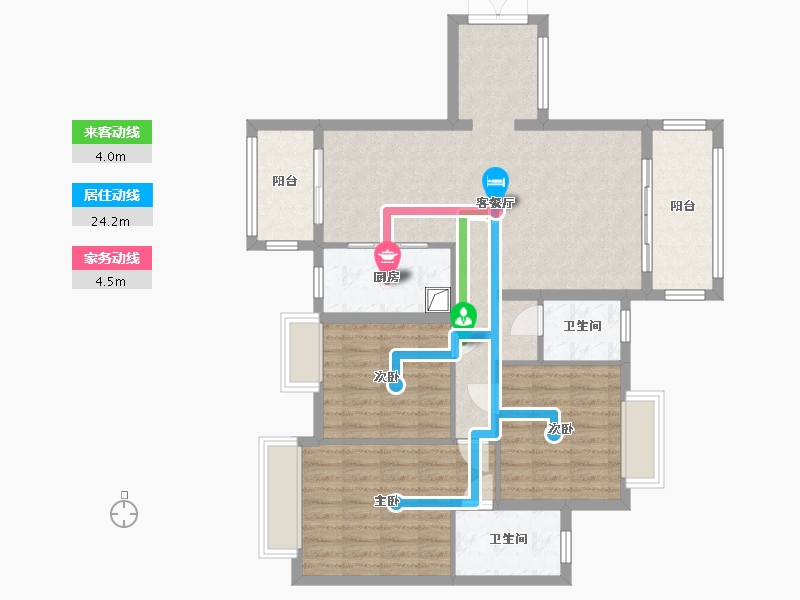 广东省-清远市-仁兴城市花园-100.80-户型库-动静线