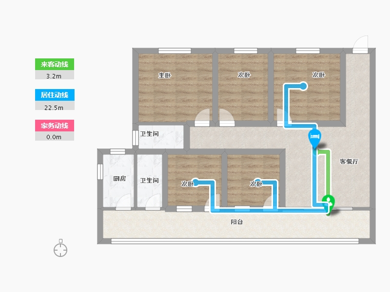 广东省-深圳市-雅涛花园-80.80-户型库-动静线