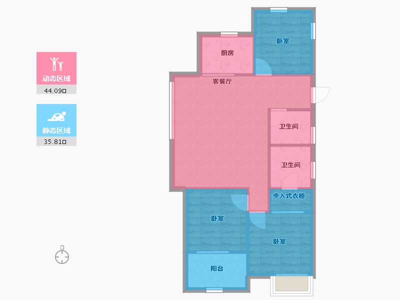 福建省-福州市-水晶榕著-72.67-户型库-动静分区