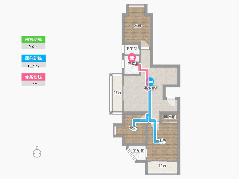 广东省-深圳市-名泰轩-60.56-户型库-动静线