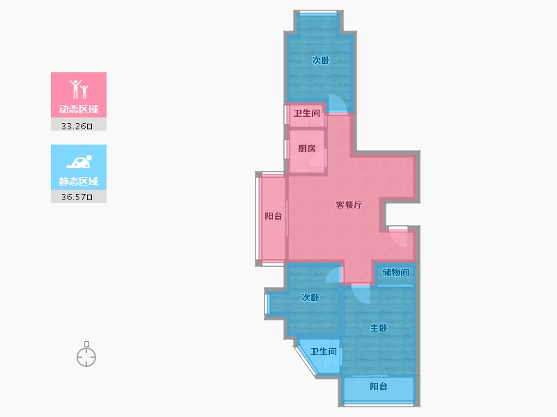 广东省-深圳市-名泰轩-60.56-户型库-动静分区