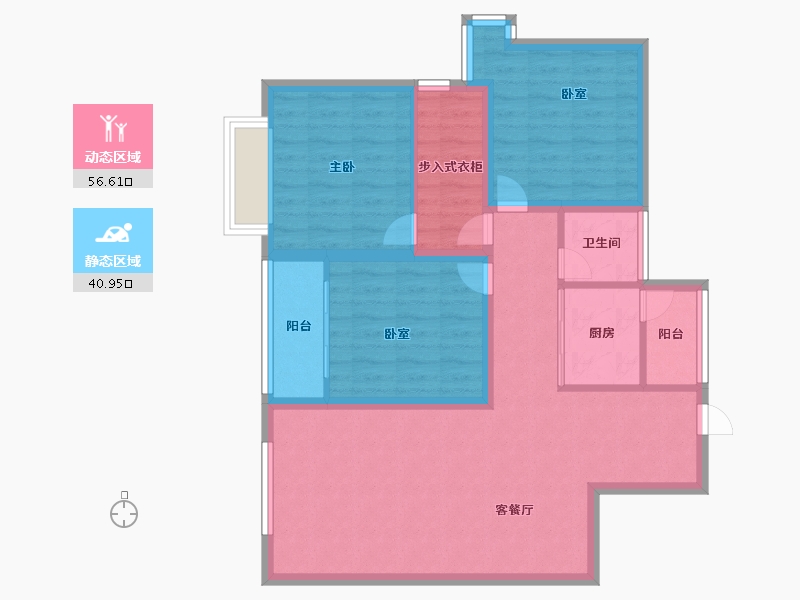 广东省-深圳市-南国丽城-87.00-户型库-动静分区