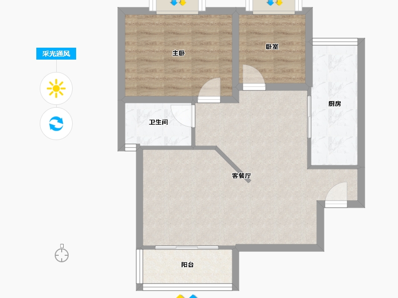 广东省-深圳市-前海华庭-62.15-户型库-采光通风