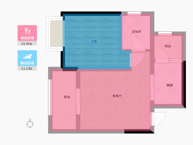 四川省-成都市-世纪永安-40.00-户型库-动静分区