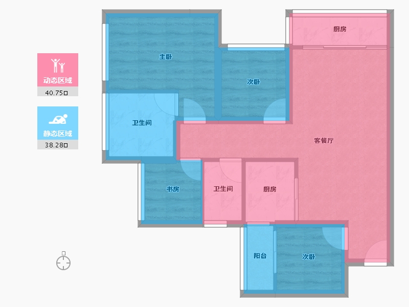 广东省-深圳市-星河银湖谷-69.83-户型库-动静分区