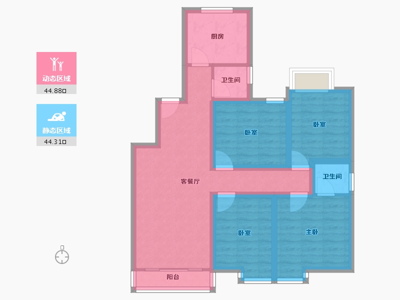 广东省-深圳市-前海花园-77.93-户型库-动静分区