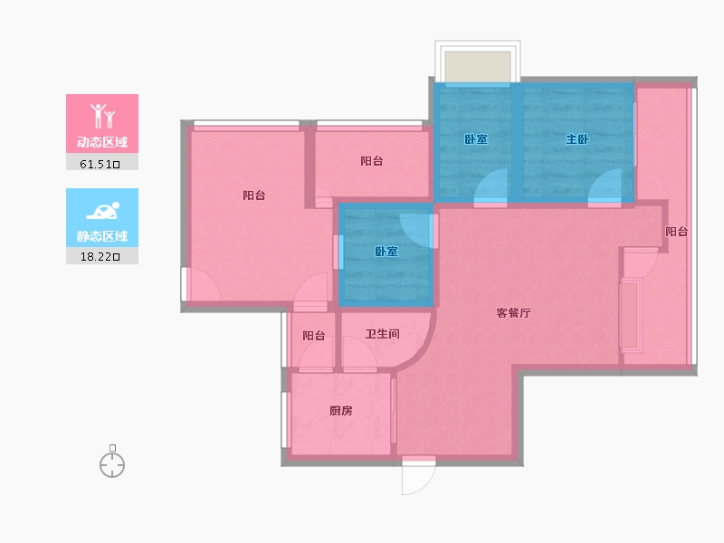 广东省-深圳市-山水情家园-69.92-户型库-动静分区