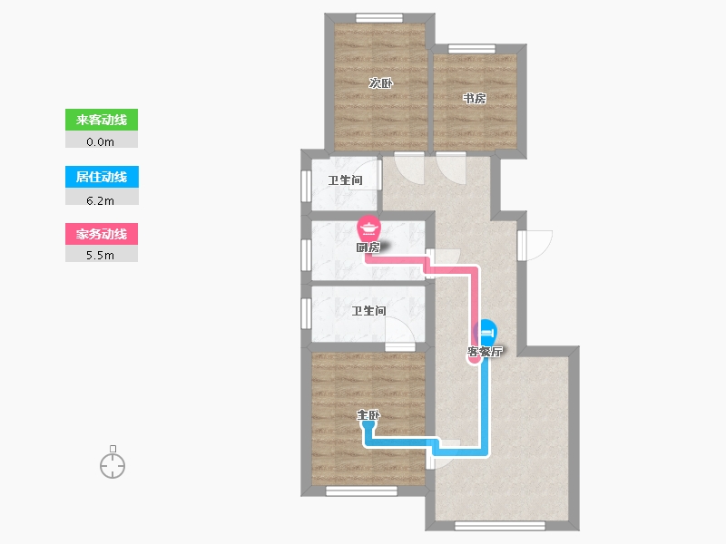 北京-北京市-奥海明月-72.00-户型库-动静线