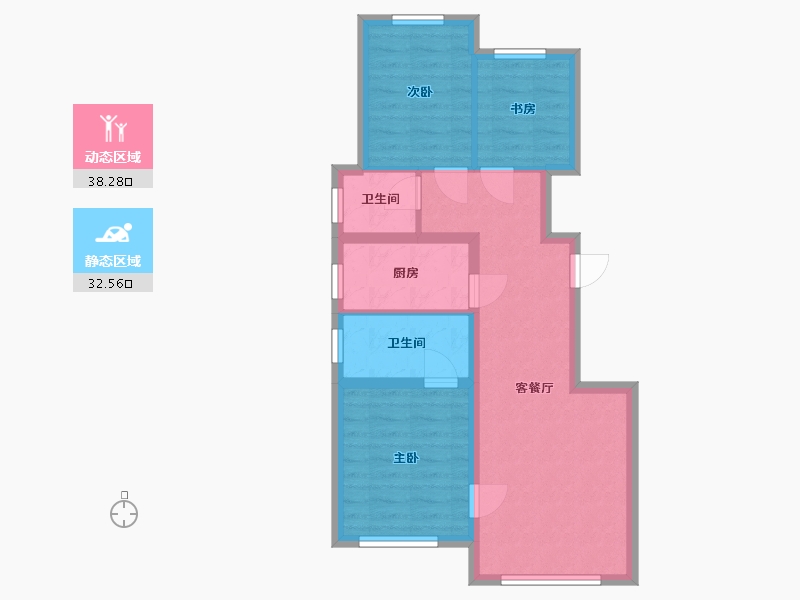 北京-北京市-奥海明月-72.00-户型库-动静分区