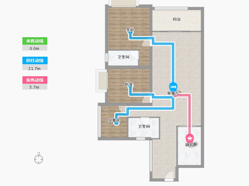 广东省-深圳市-南航明珠花园-103.54-户型库-动静线