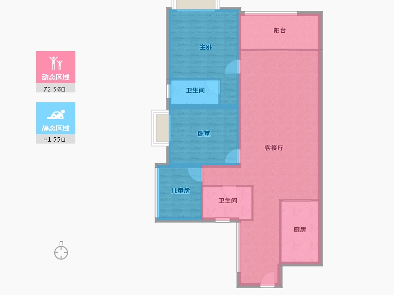 广东省-深圳市-南航明珠花园-103.54-户型库-动静分区