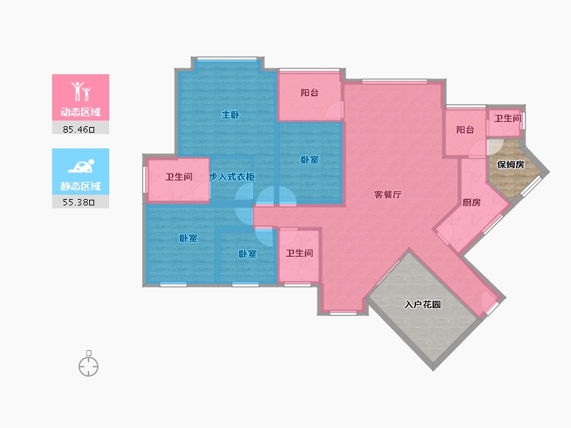 广东省-深圳市-阳光带海滨城(一期)-142.78-户型库-动静分区