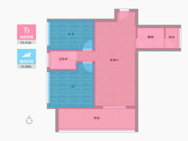 广东省-深圳市-南海大厦-62.69-户型库-动静分区