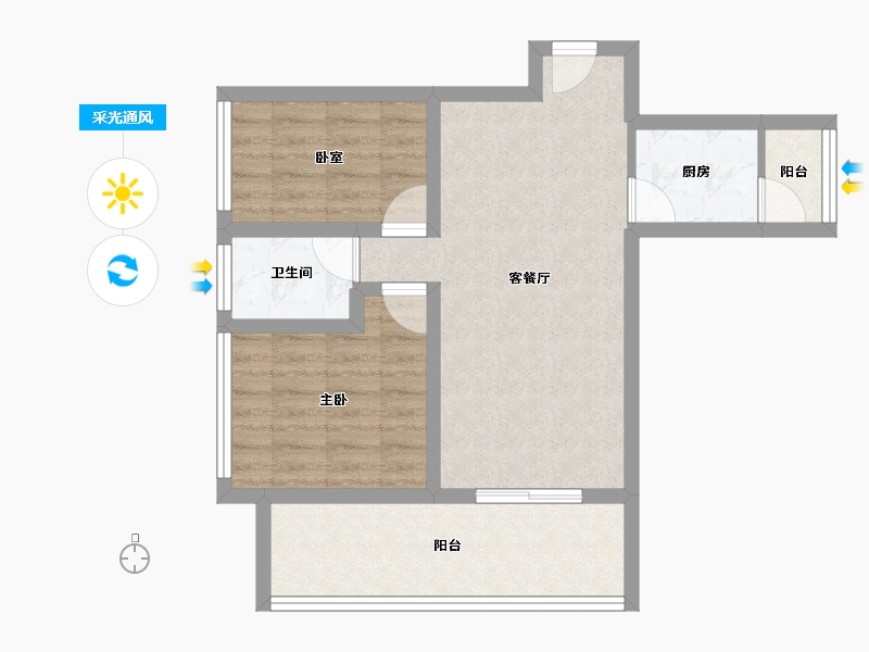 广东省-深圳市-南海大厦-62.69-户型库-采光通风