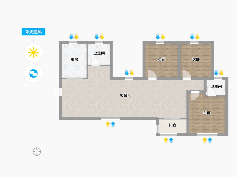 广东省-深圳市-风临洲-90.75-户型库-采光通风