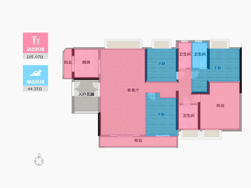 广东省-汕尾市-保利金町湾-142.00-户型库-动静分区