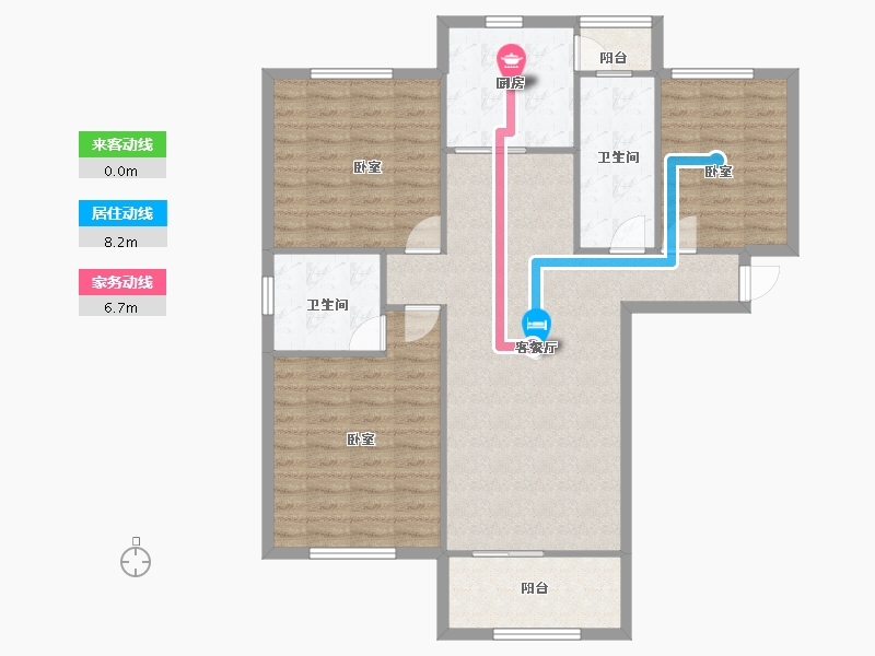 广东省-深圳市-深南花园-105.77-户型库-动静线