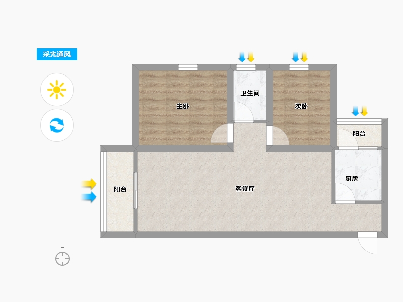 广东省-深圳市-滢水山庄一区-61.13-户型库-采光通风