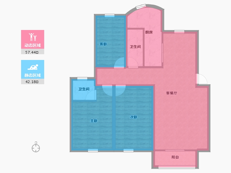 广东省-深圳市-滢水山庄一区-89.01-户型库-动静分区