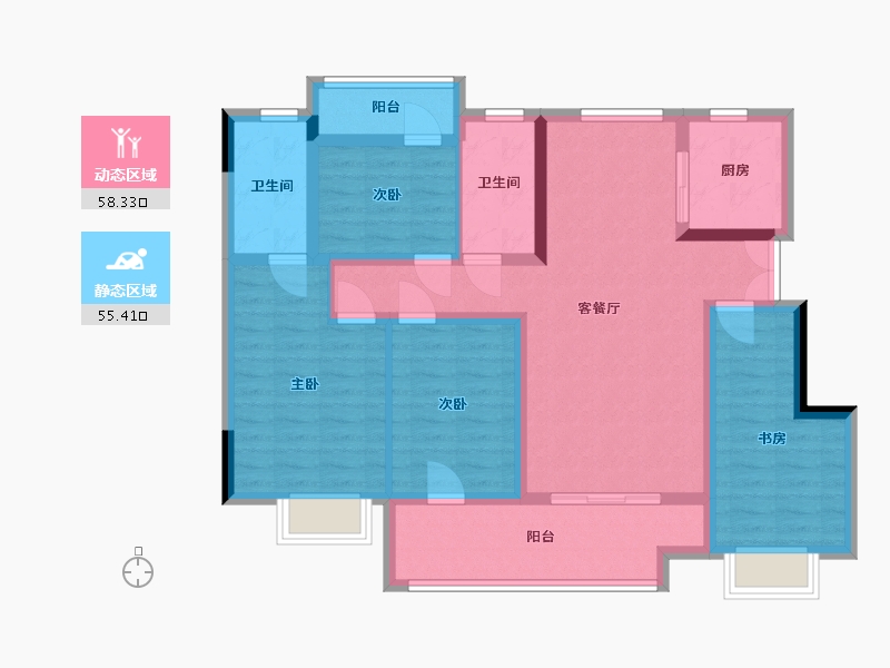 江西省-南昌市-市政公用城-106.00-户型库-动静分区