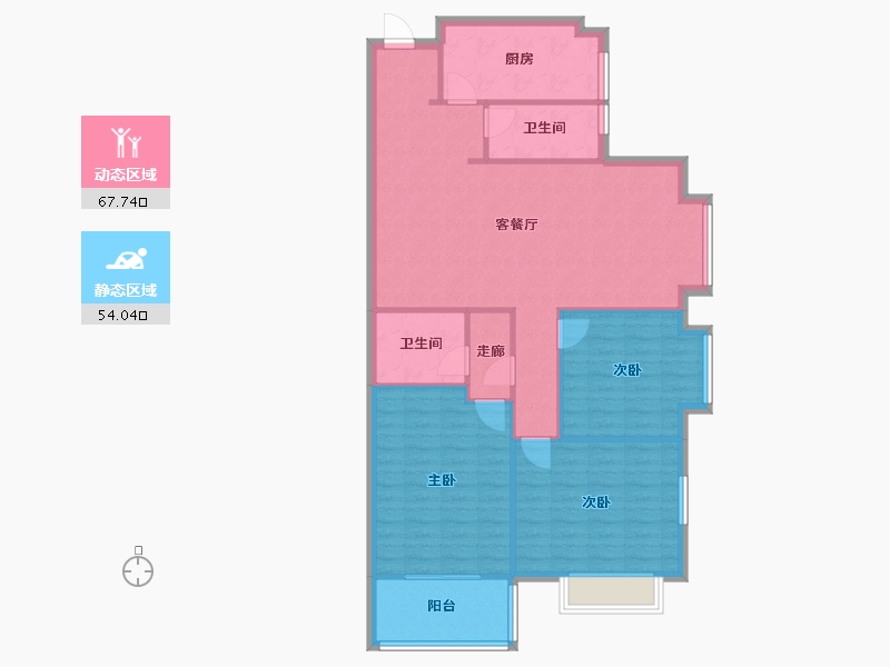 江苏省-南京市-天福园-117.00-户型库-动静分区