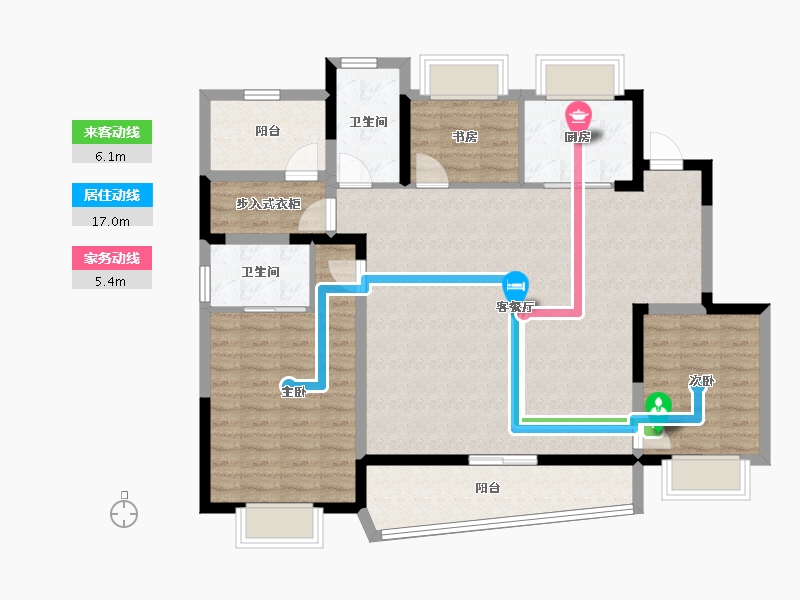 福建省-福州市-旭辉江山雲出-110.40-户型库-动静线