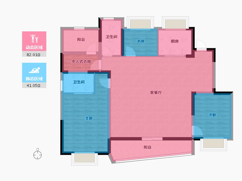 福建省-福州市-旭辉江山雲出-110.40-户型库-动静分区