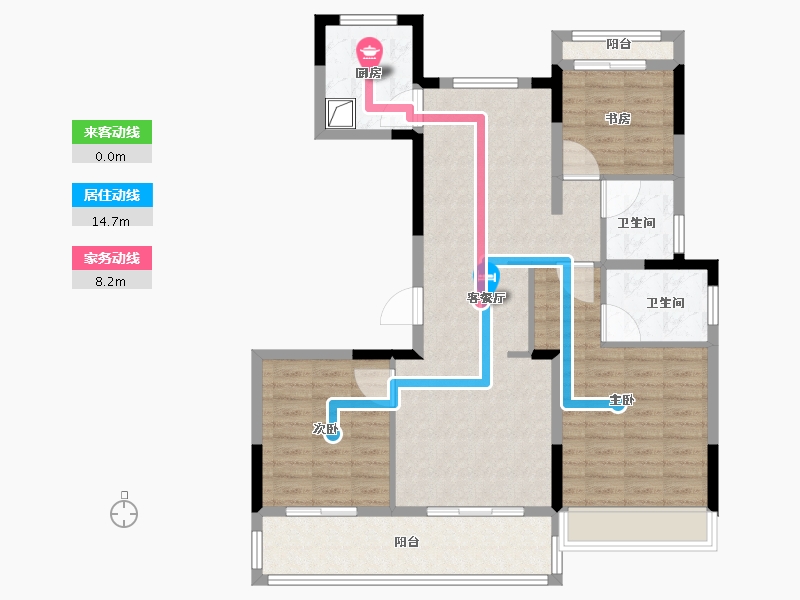 浙江省-台州市-东泰·春江华府-98.41-户型库-动静线