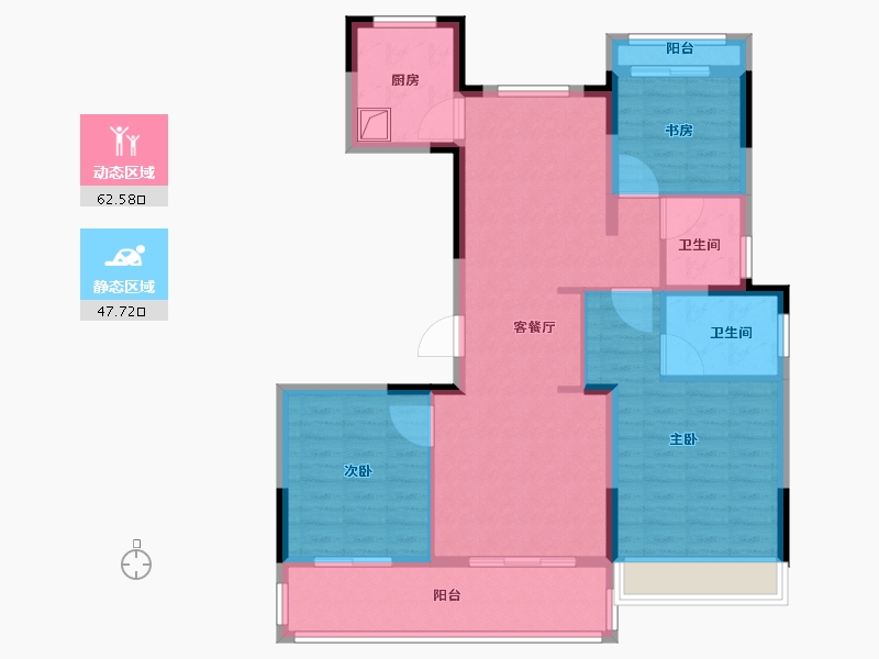 浙江省-台州市-东泰·春江华府-98.41-户型库-动静分区