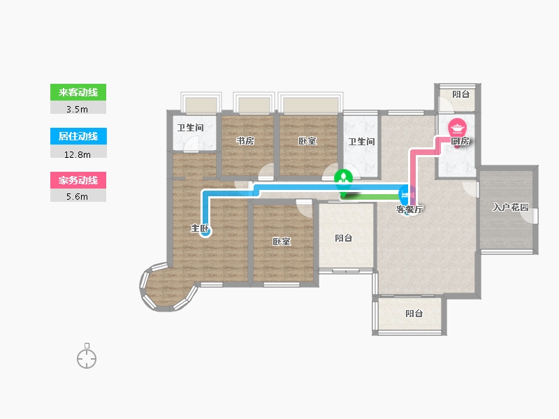 广东省-深圳市-鸿荣源禧园-127.44-户型库-动静线