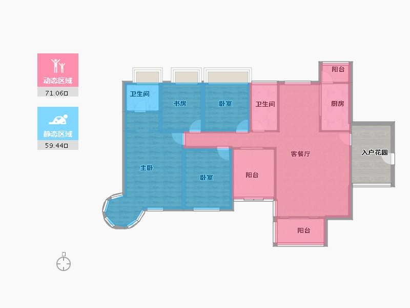 广东省-深圳市-鸿荣源禧园-127.44-户型库-动静分区