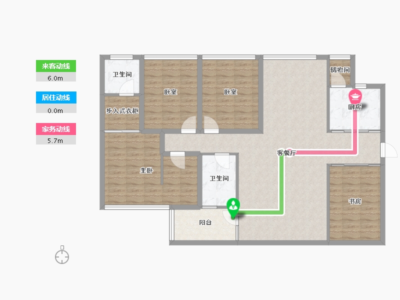 广东省-深圳市-华联城市全景花园-125.25-户型库-动静线