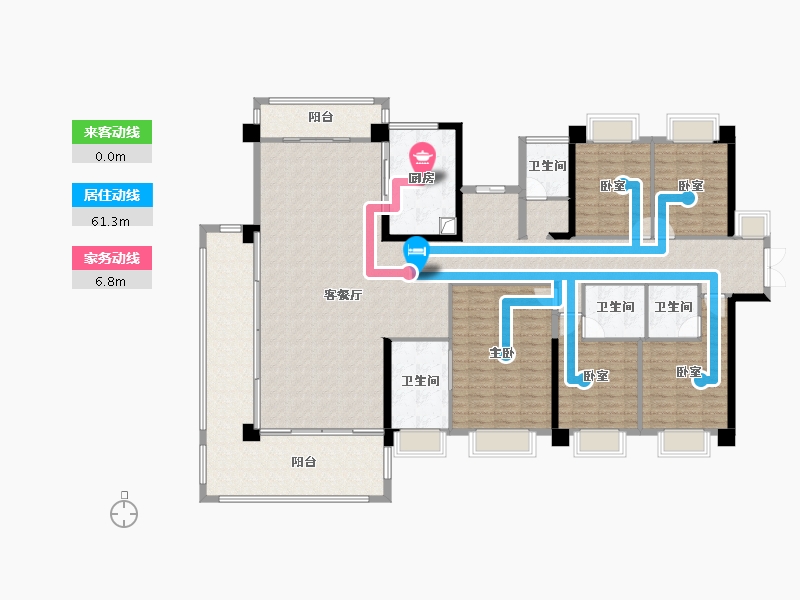 广东省-惠州市-鑫洲湖心岛1号-215.16-户型库-动静线