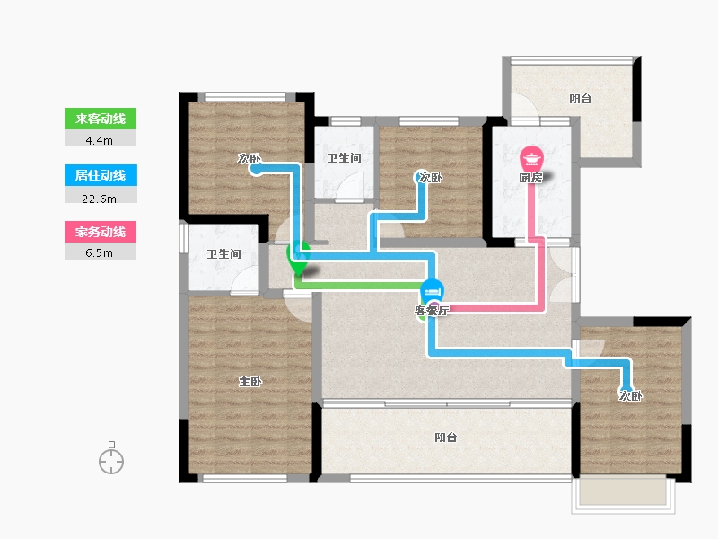 四川省-成都市-锦绣天宸-112.24-户型库-动静线