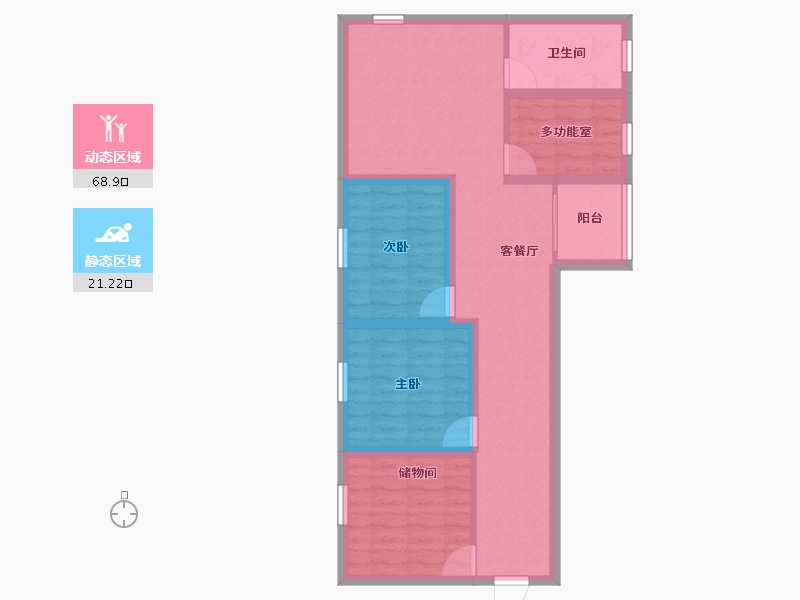 广东省-深圳市-深南花园-79.74-户型库-动静分区