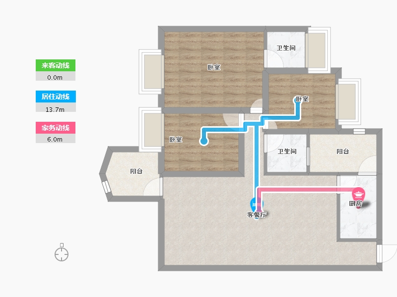 广东省-深圳市-海岸明珠-80.32-户型库-动静线