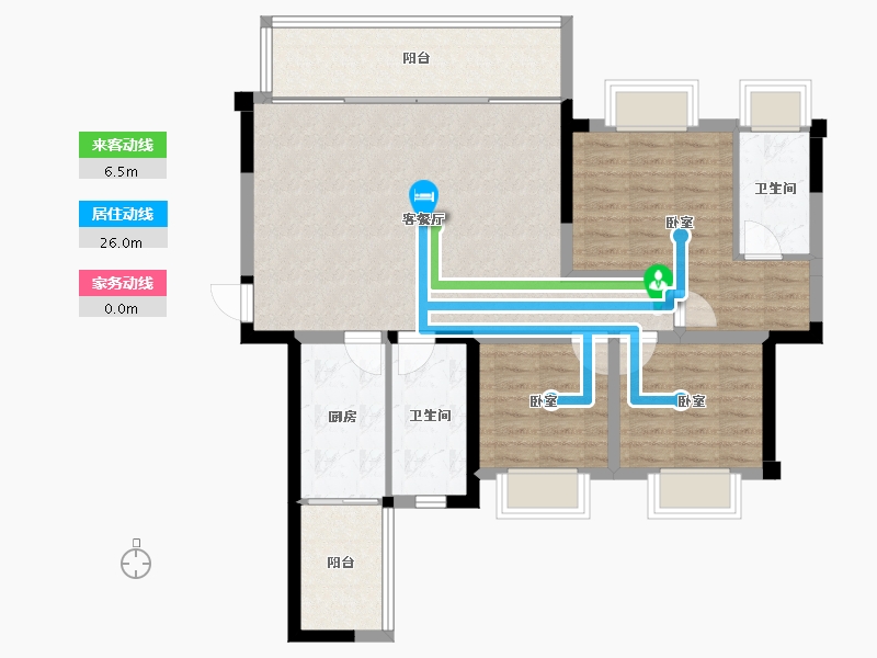 四川省-成都市-泰康誉景-95.14-户型库-动静线