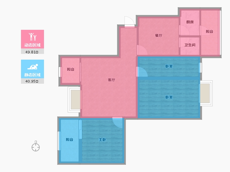 广东省-深圳市-浪琴屿花园-79.78-户型库-动静分区