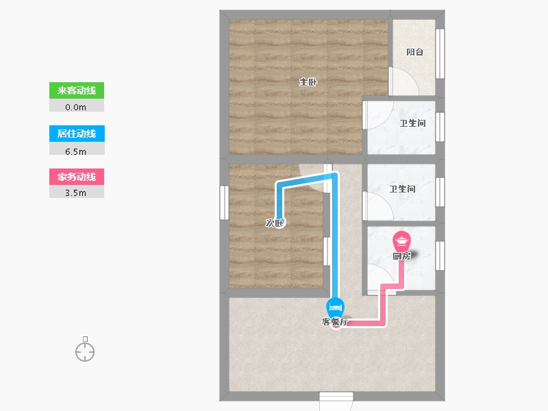 广东省-深圳市-鹏都大厦-51.80-户型库-动静线