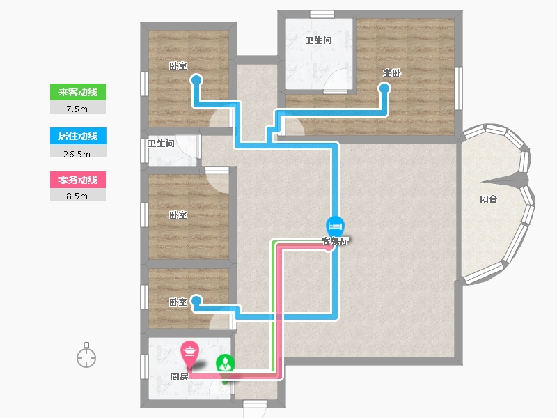 广东省-深圳市-万科金色领域-100.79-户型库-动静线