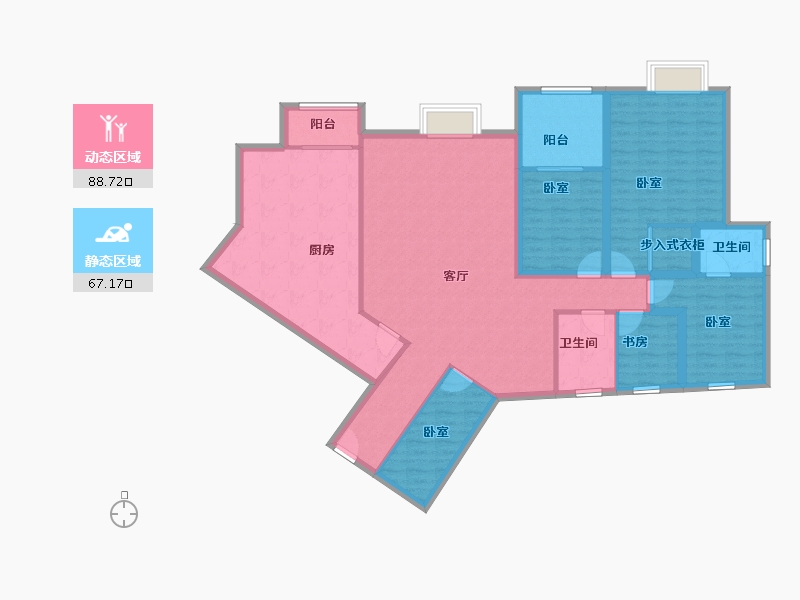 广东省-深圳市-阳光带海滨城(二期)-141.08-户型库-动静分区