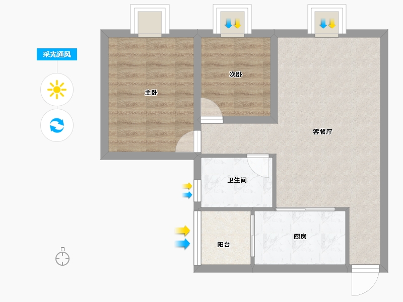 广东省-深圳市-百富大厦-53.00-户型库-采光通风