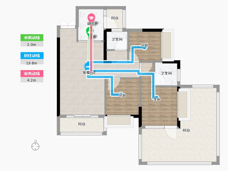 贵州省-贵阳市-益华湖湾-100.32-户型库-动静线