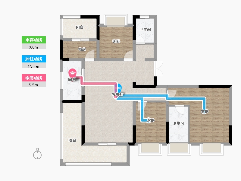 湖南省-长沙市-长交雅筑-111.20-户型库-动静线