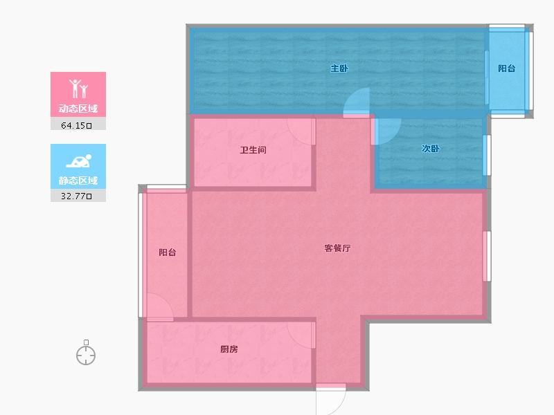 广东省-深圳市-海晖大厦-87.27-户型库-动静分区