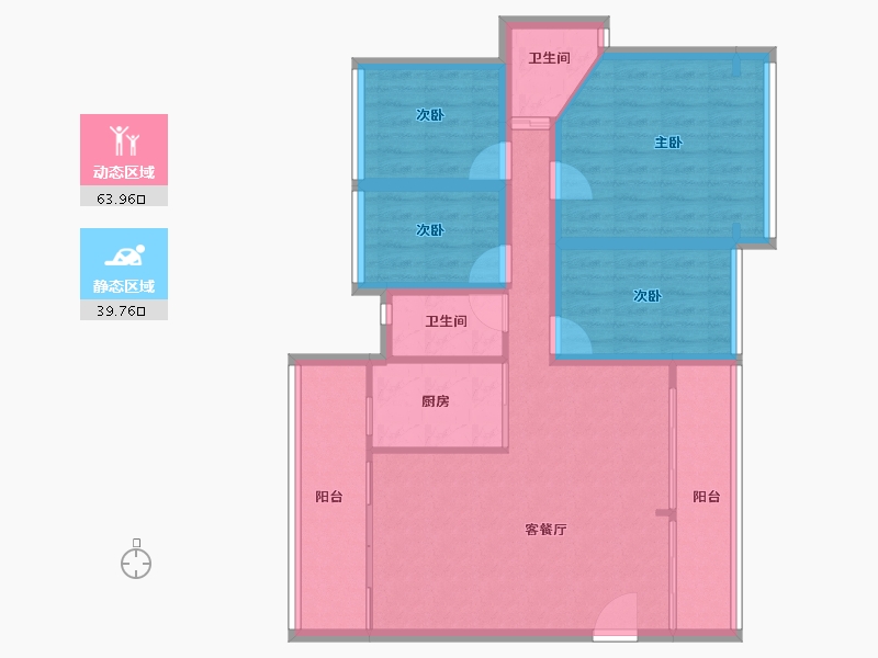 广东省-深圳市-前海花园-92.72-户型库-动静分区